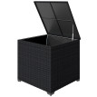 Coffre de rangement Ambergate extérieur résine tressée étanche 253L noir design élégant