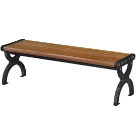 Banc design Zénobie extérieur 2 places effet bois naturel robuste et stable noir