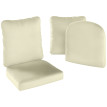 Lot 2 Coussin Godric Assise & Dossier Jardin Polyester Résistant UV Crème