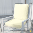 Lot 2 Coussin Godric Assise & Dossier Jardin Polyester Résistant UV Crème