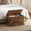 Coffre Olgiate Rangement Bois Effet Vieilli 80x40x45 cm Siège Stable