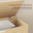 Coffre Keltenbach Rangement Intérieur Style Rustique Banc Siège Bois Clair 100L
