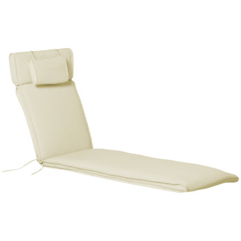 Matelas Bain de Soleil Eirwen Confort Épais 5 cm Lavable Couleur Sable