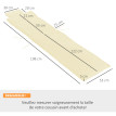 Matelas Bain de Soleil Eirwen Confort Épais 5 cm Lavable Couleur Sable
