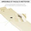 Matelas Bain de Soleil Eirwen Confort Épais 5 cm Lavable Couleur Sable