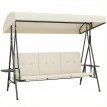 Balancelle Lamberto 3 places détente extérieure confort ergonomique crème