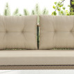 Banc suspendu Dietlinde 2 places résine tressée confort jardin beige bois naturel