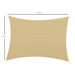 Voile d'Ombrage Gassino Grande Protection UV Extérieur Résistant Beige 4x3m