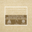 Voile d'Ombrage Gassino Grande Protection UV Extérieur Résistant Beige 4x3m