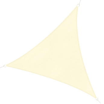 Voile d'Ombrage Gawain Triangulaire 5x5m Anti-UV Résistant Blanc Cassé Extérieur