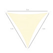 Voile d'Ombrage Gawain Triangulaire 5x5m Anti-UV Résistant Blanc Cassé Extérieur