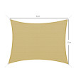 Voile d'Ombrage Ledric Rectangulaire 6x4m Protection UV Beige HDPE Résistant