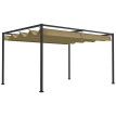 Pergola Belvecourt rétractable anti-UV kaki extérieur contemporain 298x213 cm