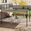 Pergola Belvecourt rétractable anti-UV kaki extérieur contemporain 298x213 cm