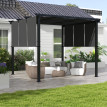 Pergola Mabilia Toiles Coulissantes Anthracite Extérieur Contemporain 297x297cm