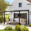 Pergola Freilenbach Extérieur Polycarbonate Anti-UV Gris Foncé 3x3m Étanche