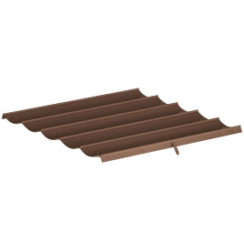 Toile Pergola Rétractable Ruodolf 3x3m Imperméable Chocolat Haut de Gamme