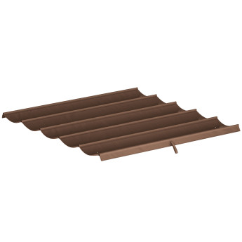 Toile Pergola Rétractable Ruodolf 3x3m Imperméable Chocolat Haut de Gamme