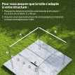 Toile Pergola Rétractable Ruodolf 3x3m Imperméable Chocolat Haut de Gamme