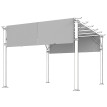 Lot 2 Toiles Remplacement Pergola Cortezubi Étanche UV30+ Gris Clair 3x3m
