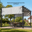 Lot 2 Toiles Remplacement Pergola Cortezubi Étanche UV30+ Gris Clair 3x3m