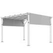 Lot 2 Toiles Remplacement Pergola Cortezubi Étanche UV30+ Gris Clair 3x3m