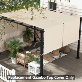 Lot 2 Toiles Remplacement Pergola Urbano Kaki Résistante UV30+ 3x3m