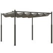Pergola Dagobert rétractable gris protection solaire jardin extérieur 3x3m