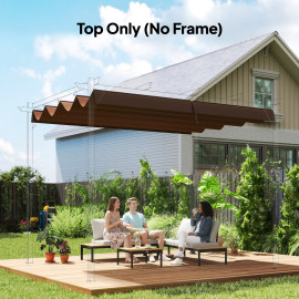 Toile Pergola Diamante Rétractable 3x2,15m Anti-UV Taupe Résistante