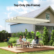 Toile Pergola Ivywood Rétractable 3x215m Anti-UV Crème Résistante