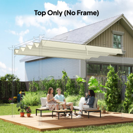 Toile Pergola Ivywood Rétractable 3x215m Anti-UV Crème Résistante
