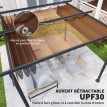 Pergola Kervran Rétractable 3x3m Anti-UV Marron Résistante Jardin Terrasse