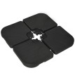 Pied de parasol Hartmut 4 dalles lestage ultra-stable noir vent résistant HDPE