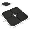 Pied de parasol Hartmut 4 dalles lestage ultra-stable noir vent résistant HDPE