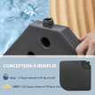 Pied de parasol Hartmut 4 dalles lestage ultra-stable noir vent résistant HDPE