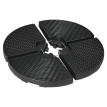 Lot 4 Dalles Lestage Parasol Lekeitio Stabilité Vent Résine Noire HDPE