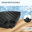 Lot 4 Dalles Lestage Parasol Lekeitio Stabilité Vent Résine Noire HDPE
