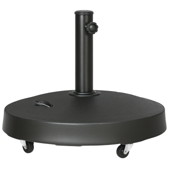 Pied Parasol Ironfield Base Lestage Résine Granulée Noir Stable & Mobile 24 kg