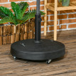 Pied Parasol Ironfield Base Lestage Résine Granulée Noir Stable & Mobile 24 kg