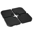 Pied de parasol Boroa lestage ultra stable design résine noire 4 dalles