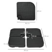 Pied de parasol Boroa lestage ultra stable design résine noire 4 dalles