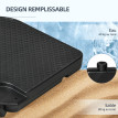 Pied de parasol Boroa lestage ultra stable design résine noire 4 dalles