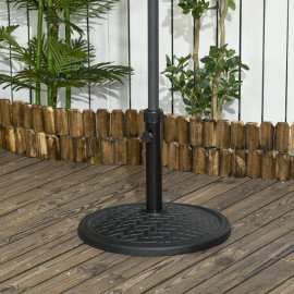 Pied de parasol Dorothée stabilité optimale motif zigzag noir élégant