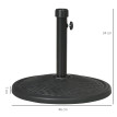 Pied de parasol Dorothée stabilité optimale motif zigzag noir élégant