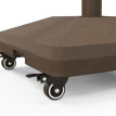 Pied de parasol Xeval stabilité optimale lestable marron design contemporain HDPE 45x45cm