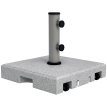 Pied Parasol Costanza Base Lestage Granit Gris 28kg Roulettes Poignée 32-48mm