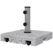 Pied Parasol Costanza Base Lestage Granit Gris 28kg Roulettes Poignée 32-48mm