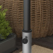 Pied Parasol Costanza Base Lestage Granit Gris 28kg Roulettes Poignée 32-48mm