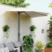 Parasol Ornavasso Balcon Terrasse Demi-Lune Crème Résistant UV