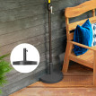 Pied parasol Hauteval lesté 9kg résine métal extérieur noir
